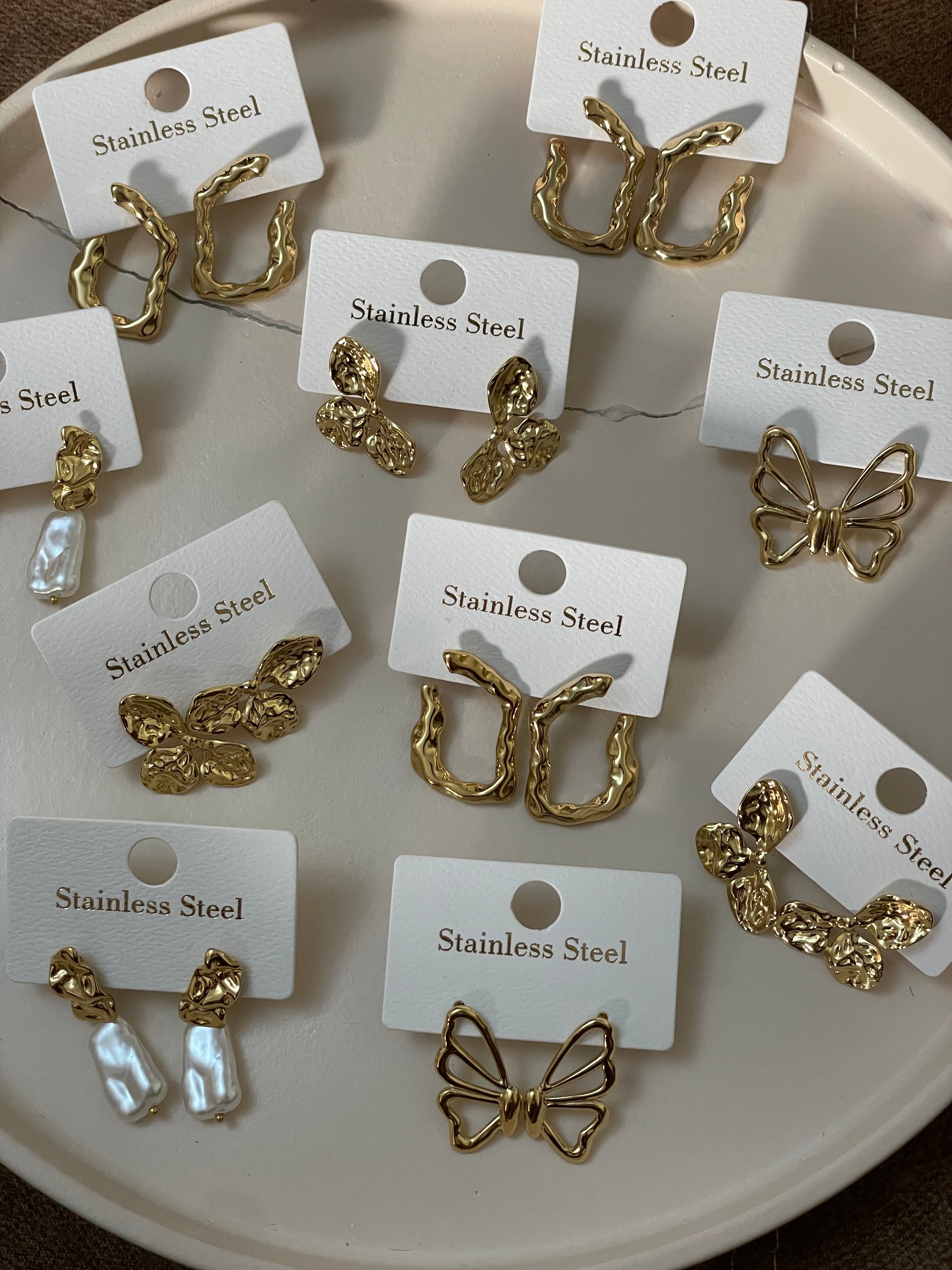 Boucles d’oreille tendance – Acier inoxydable