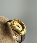 Montre IEKE style Baignoire - Marron Chocolat