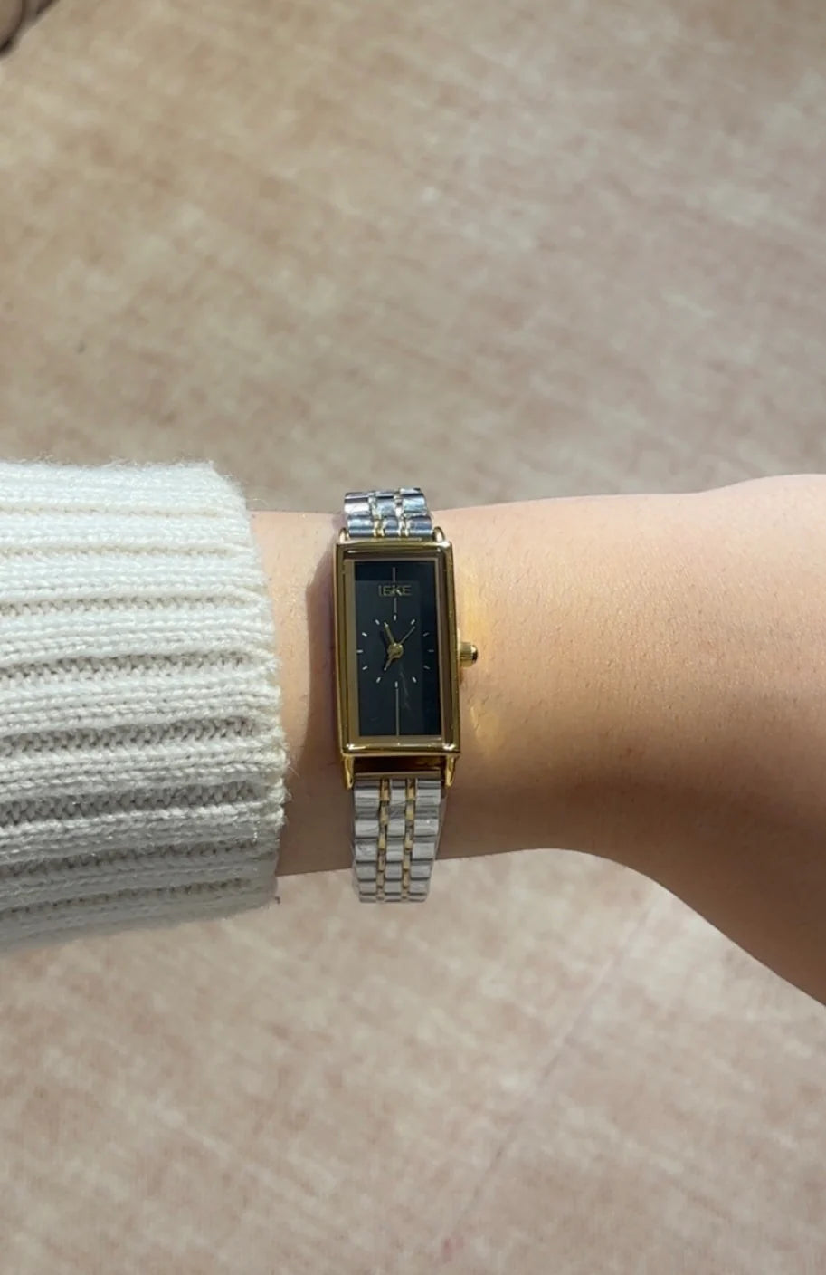 Montre Femme IEKE Élina Bicolore Rectangulaire photo 10