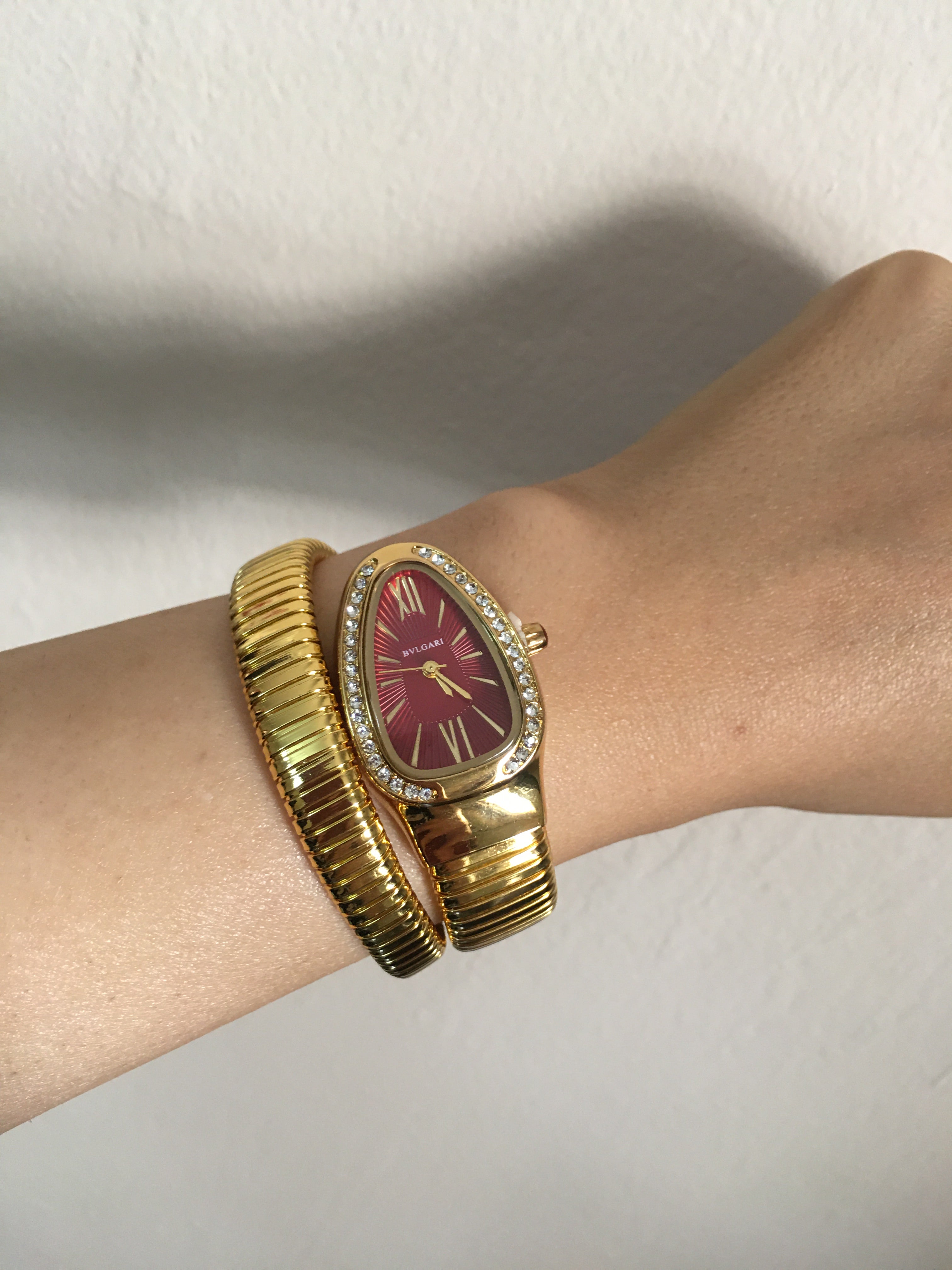 Montre BVLGARI Serpentine Rubis avec Strass