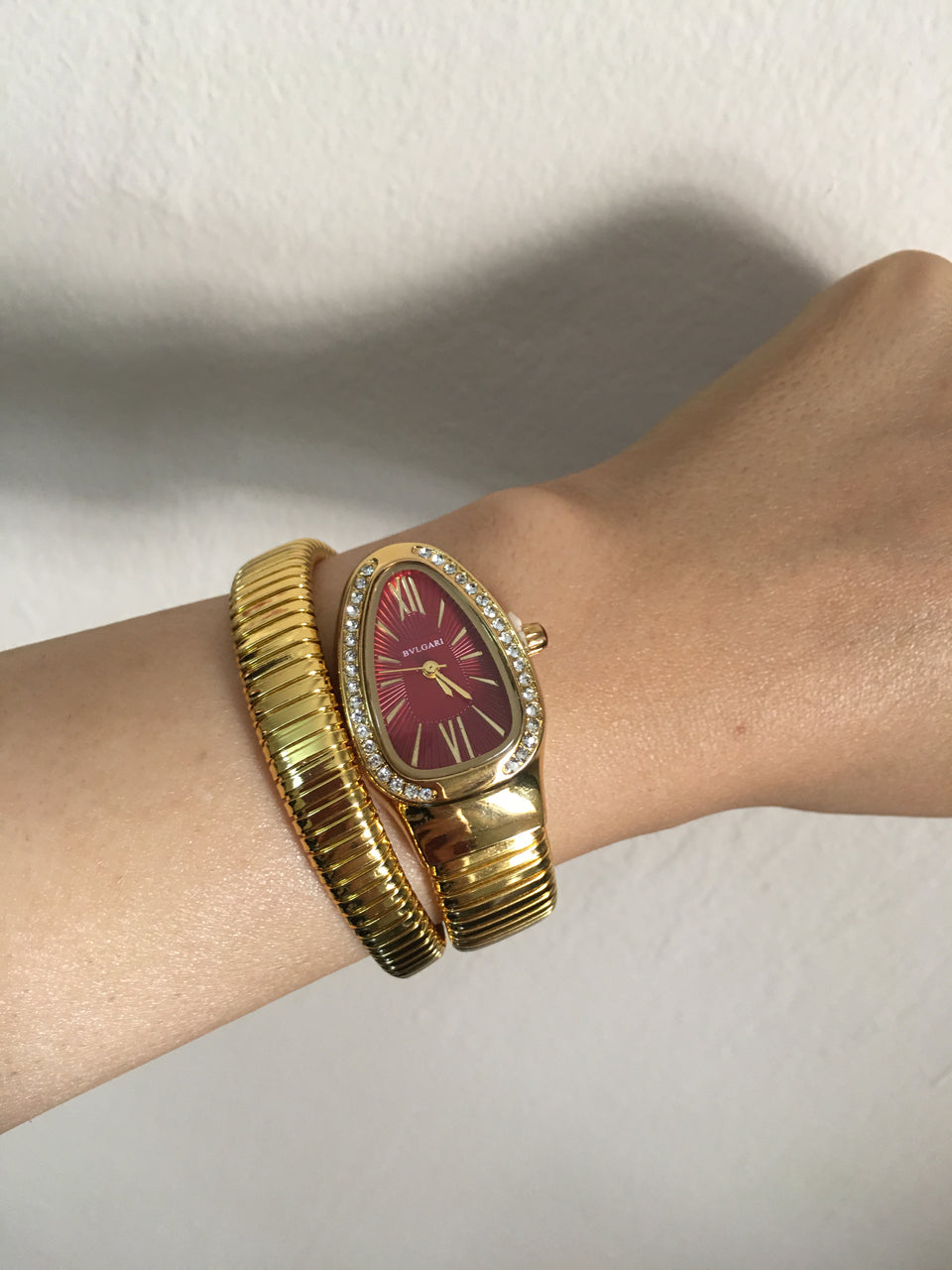 Montre BVLGARI Serpentine Rubis avec Strass