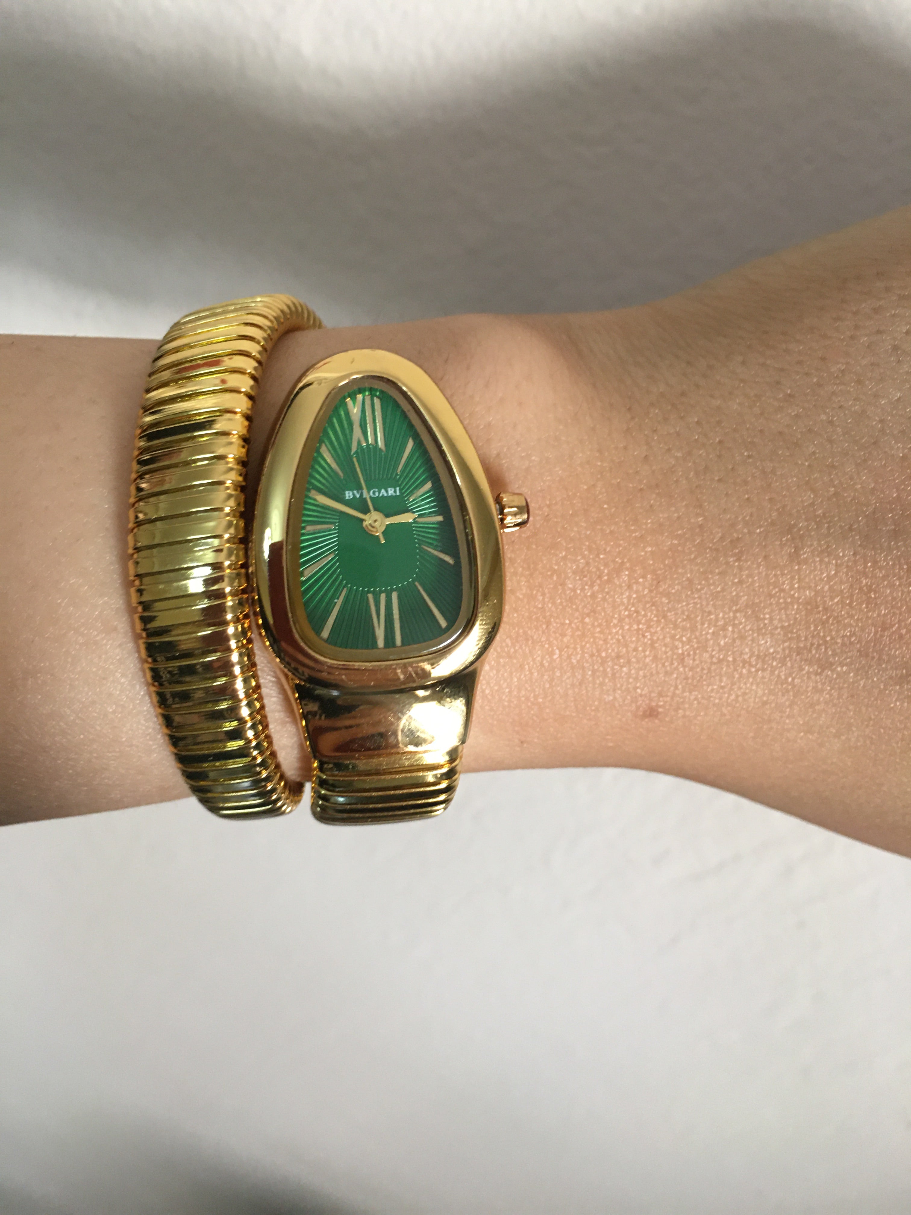 Montre BVLGARI Serpentine Émeraude