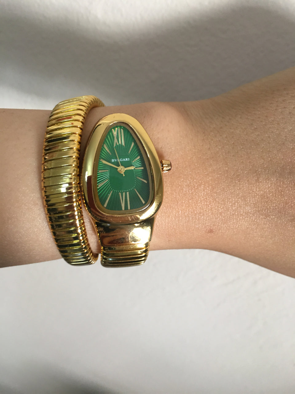 Montre BVLGARI Serpentine Émeraude