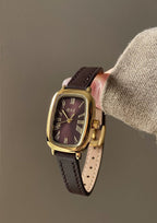 Montre IEKE Aurélia marron chocolat - vue principale élégante