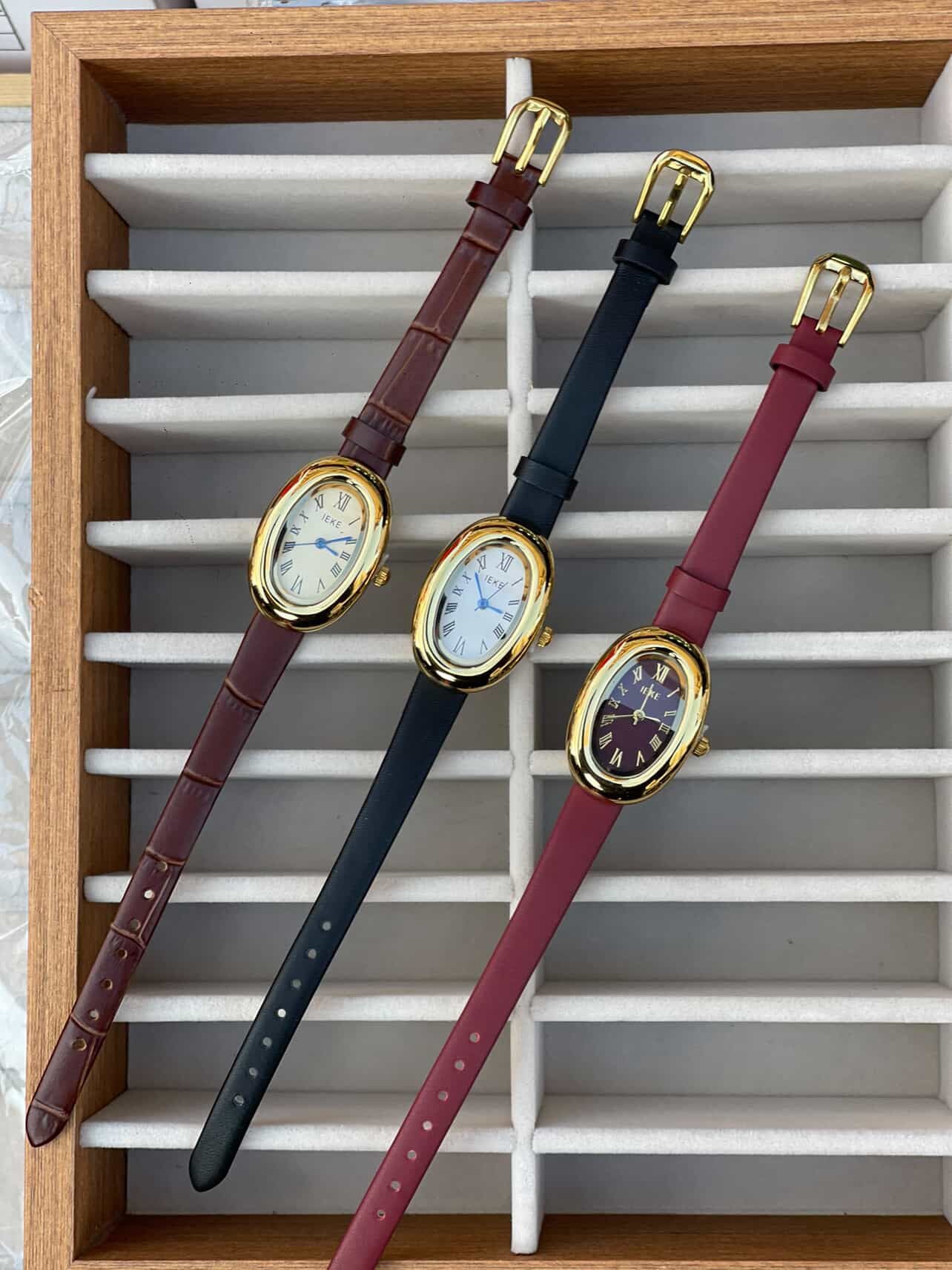 Montre IEKE Baignoire - Bracelet Cuir lisse