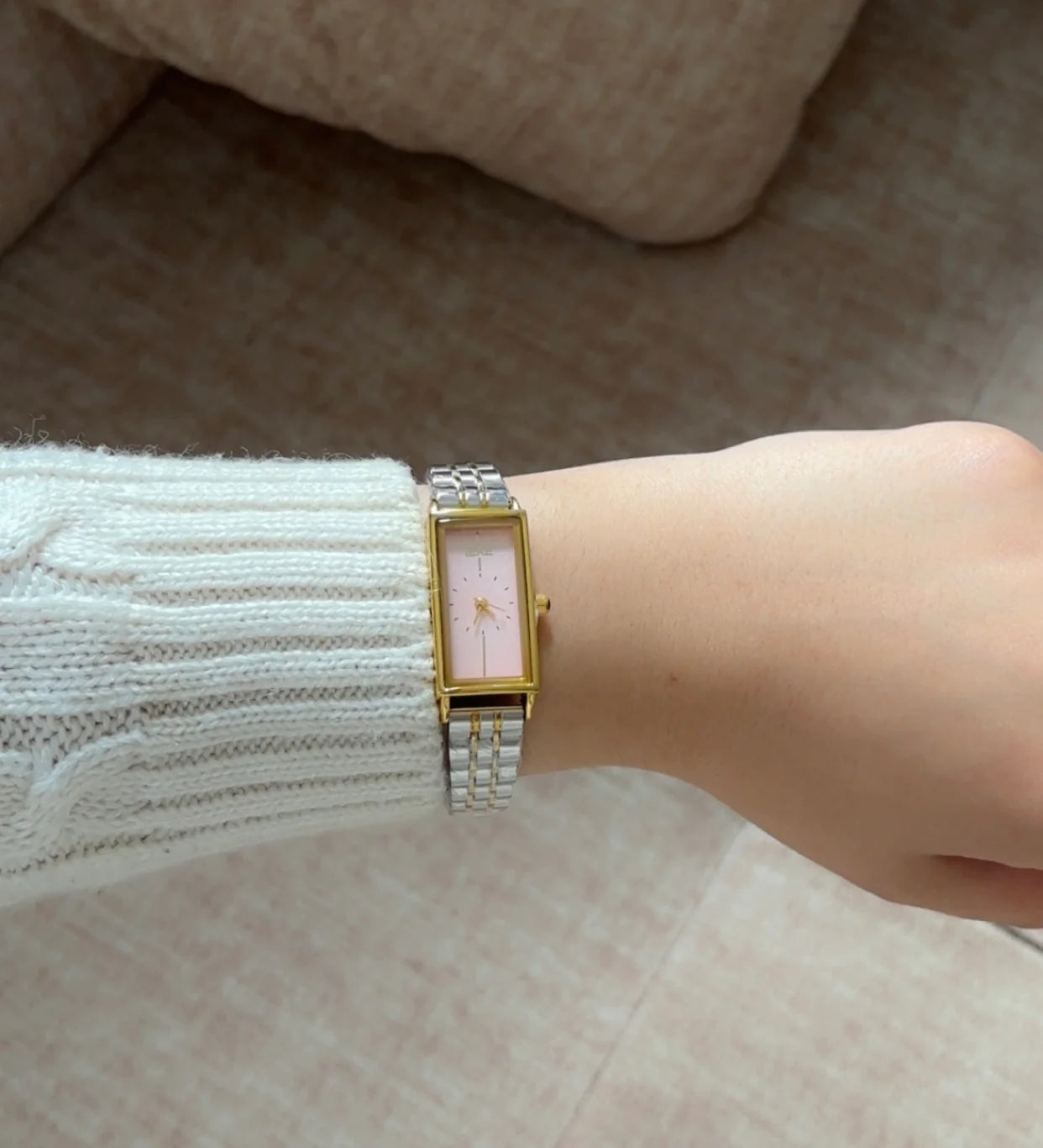 Montre Femme IEKE Élina Bicolore Rectangulaire photo 9
