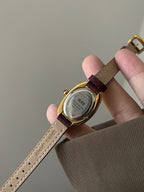 Montre IEKE style Baignoire - Bordeaux Grainé
