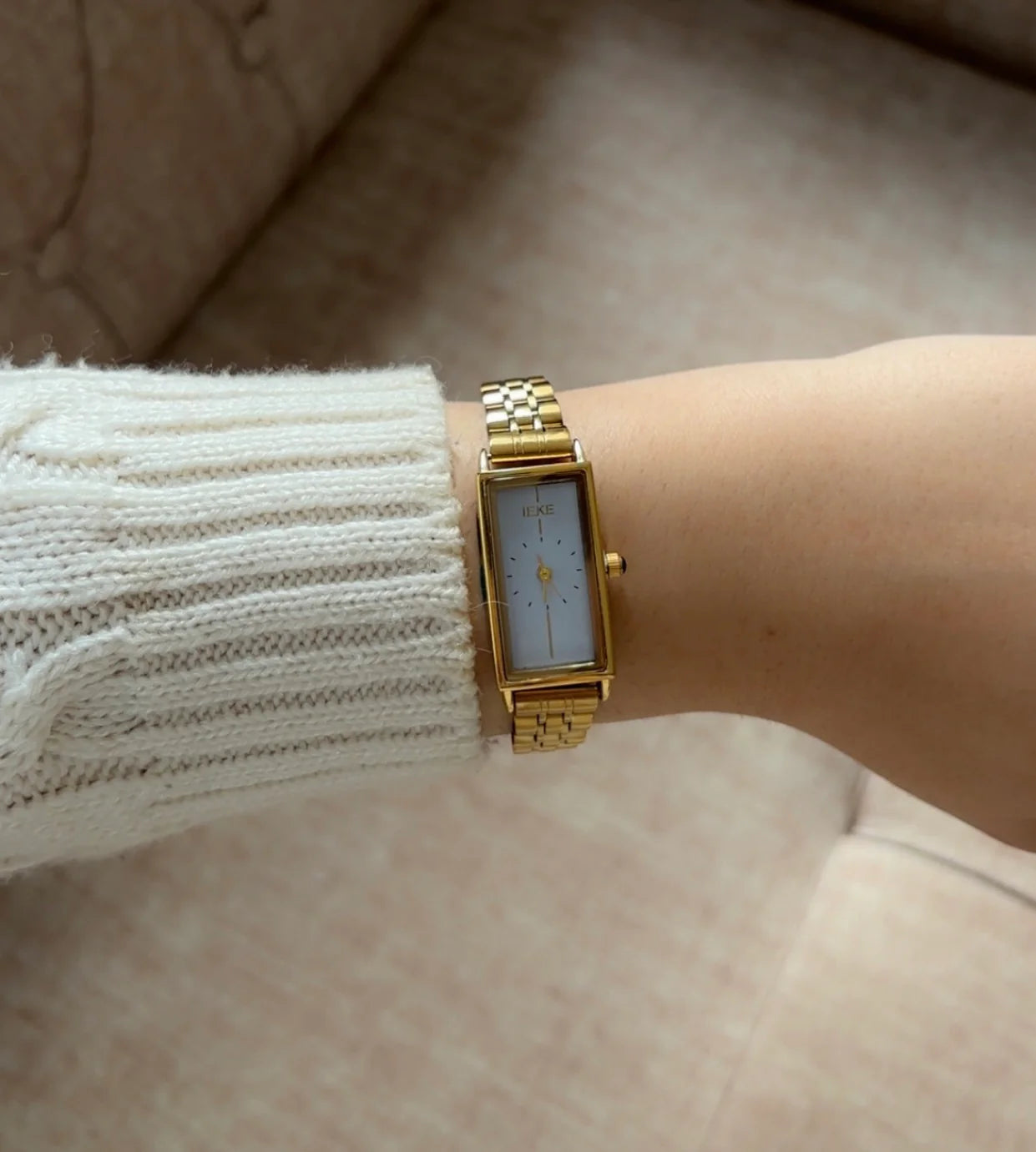 Montre Femme IEKE Élina Bicolore Rectangulaire photo 6