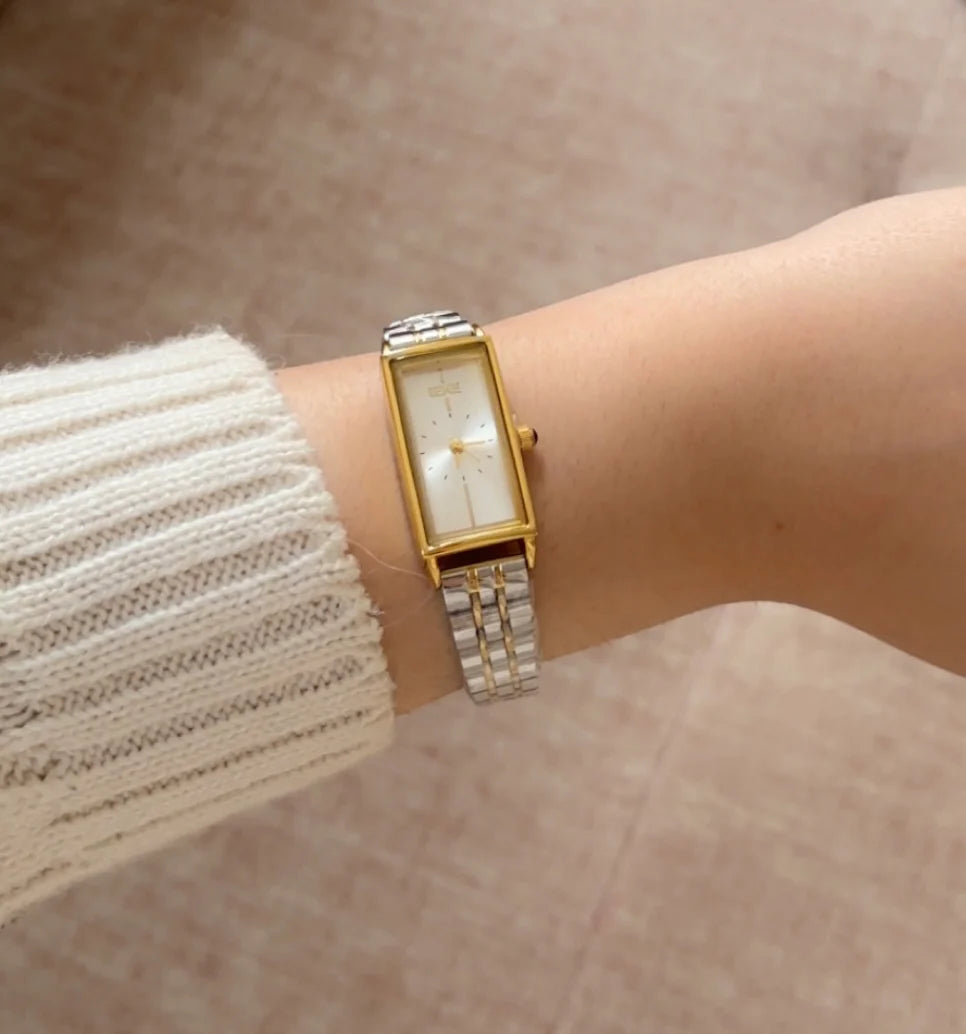 Montre Femme IEKE Élina Bicolore Rectangulaire photo 12