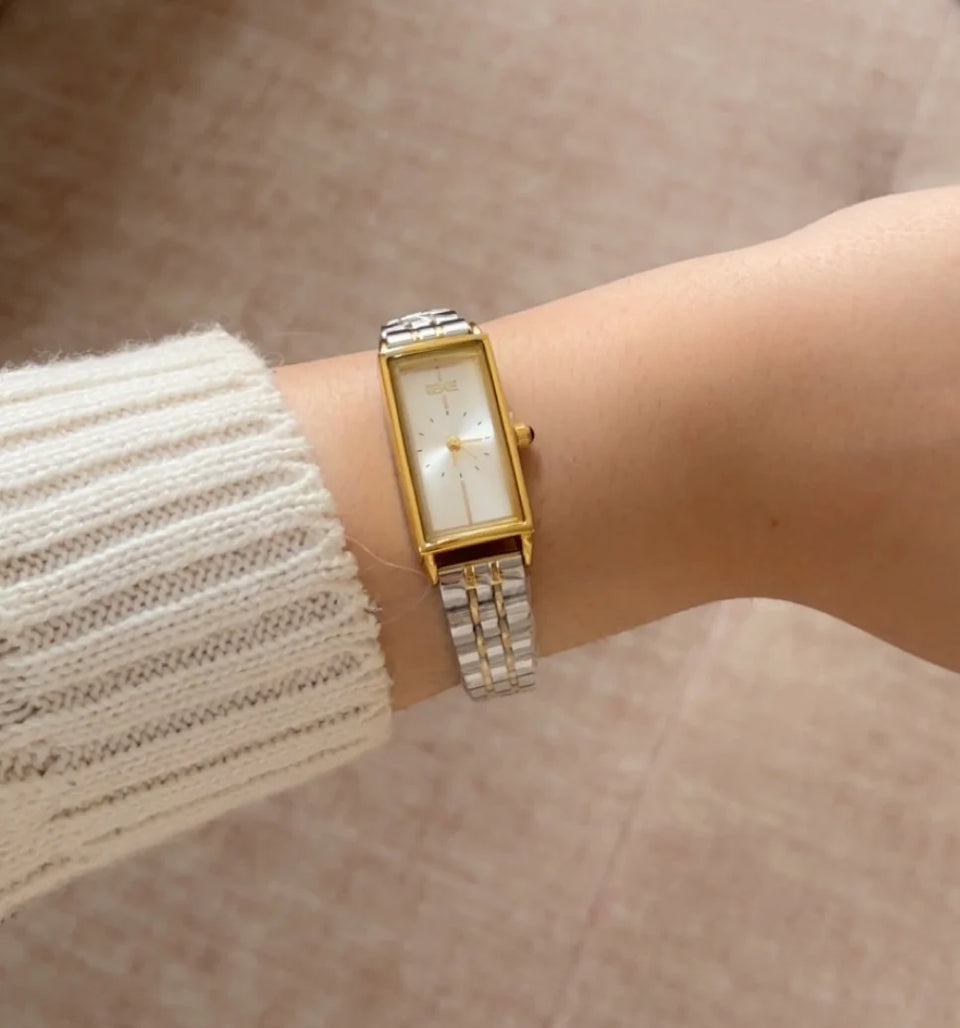 Montre Femme IEKE Élina Bicolore Rectangulaire photo 12
