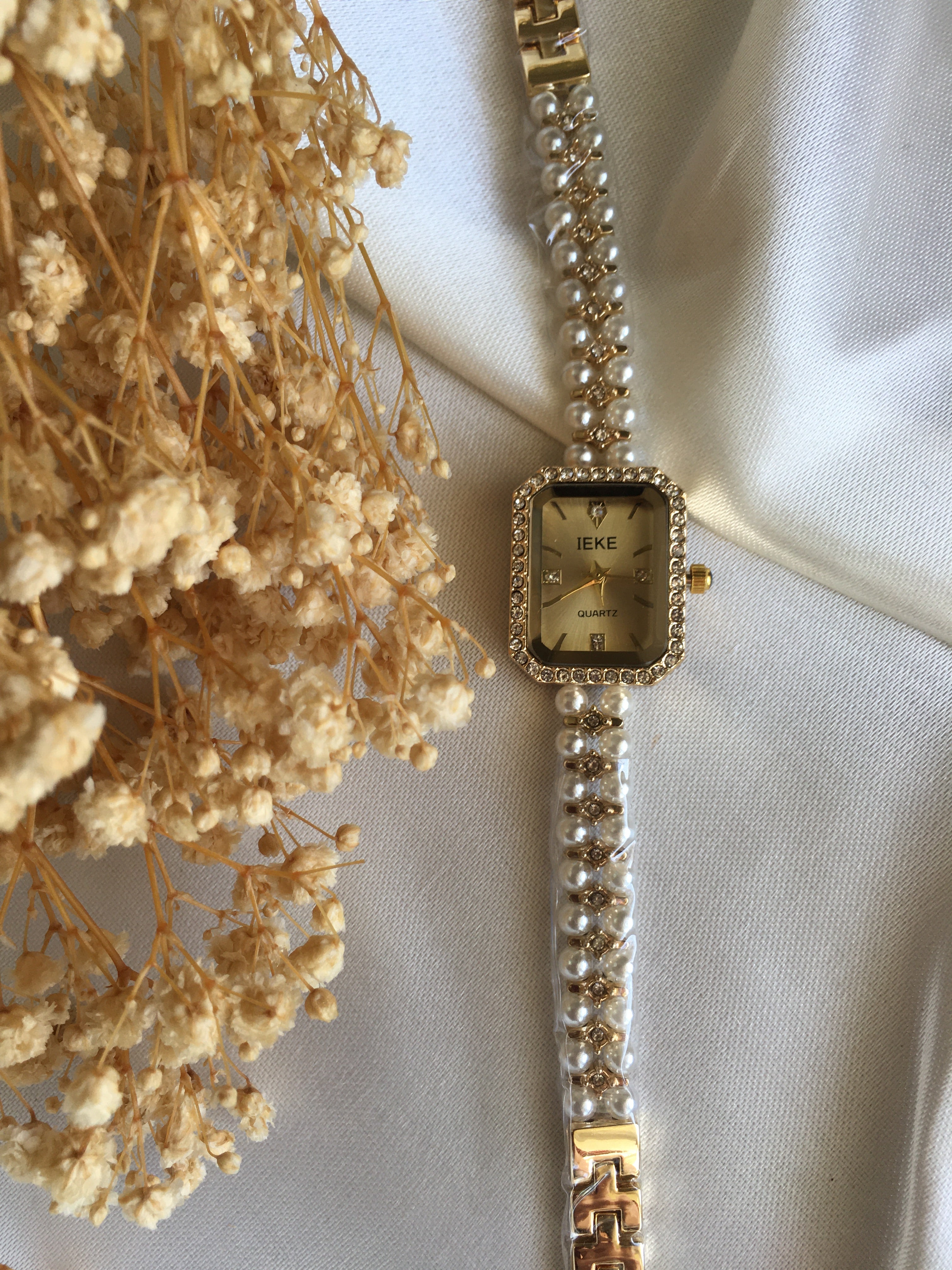 Montre Bijou PERLA IEKE™ – Élégance féminine & bracelet de perles (4 couleurs)