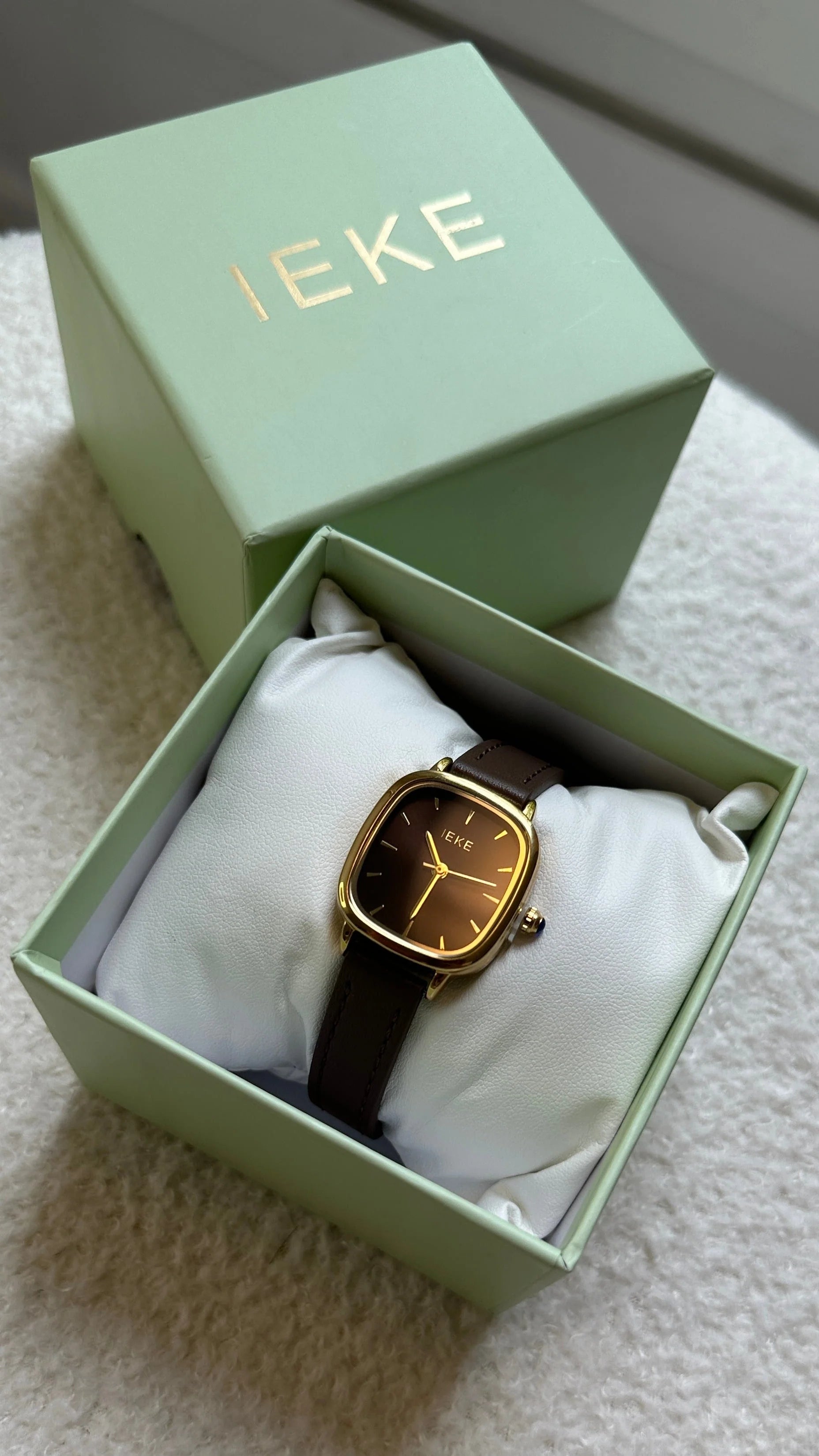 Montre IEKE dans son coffret vert
