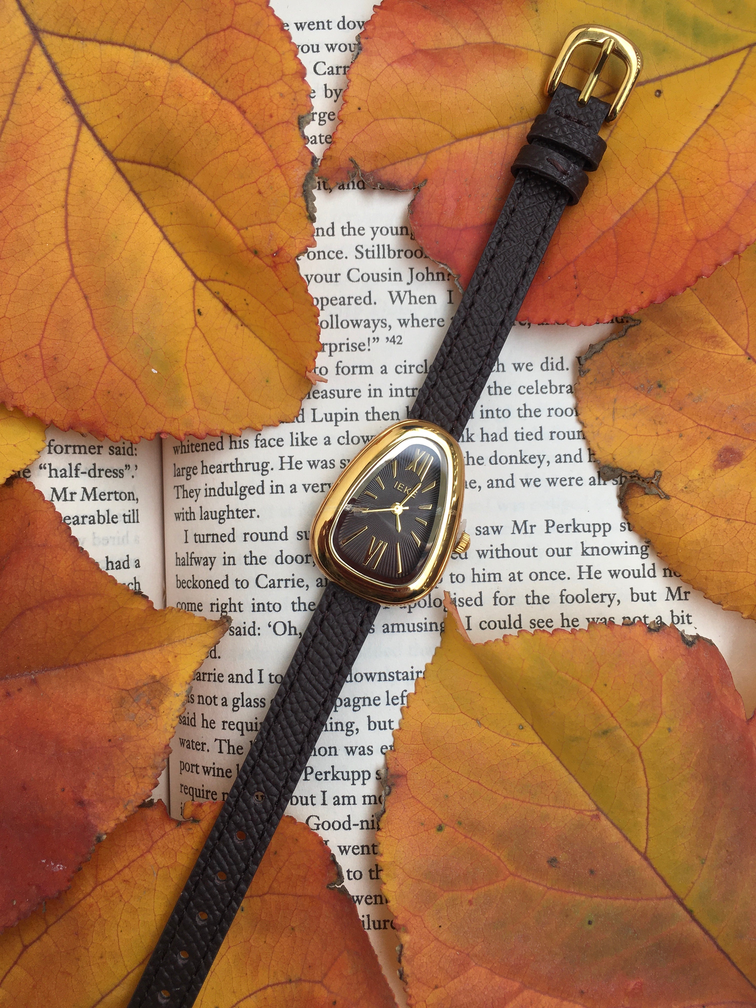 Montre IEKE Ovaline - Marron Chocolat