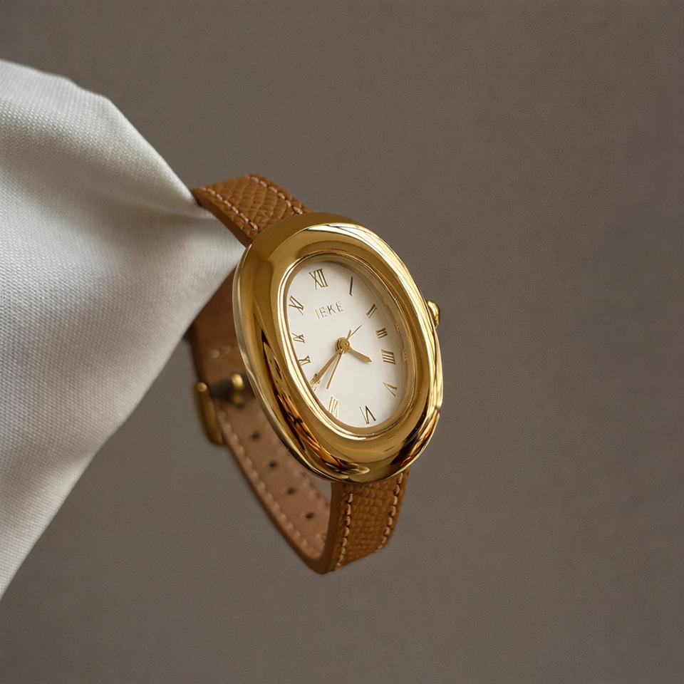 Montre IEKE style Baignoire - Camel