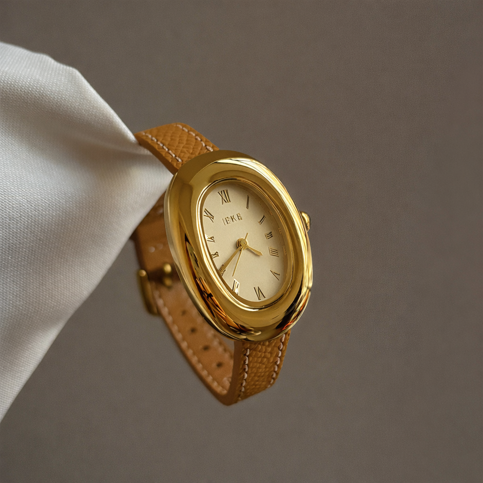 Montre IEKE style Baignoire - Camel